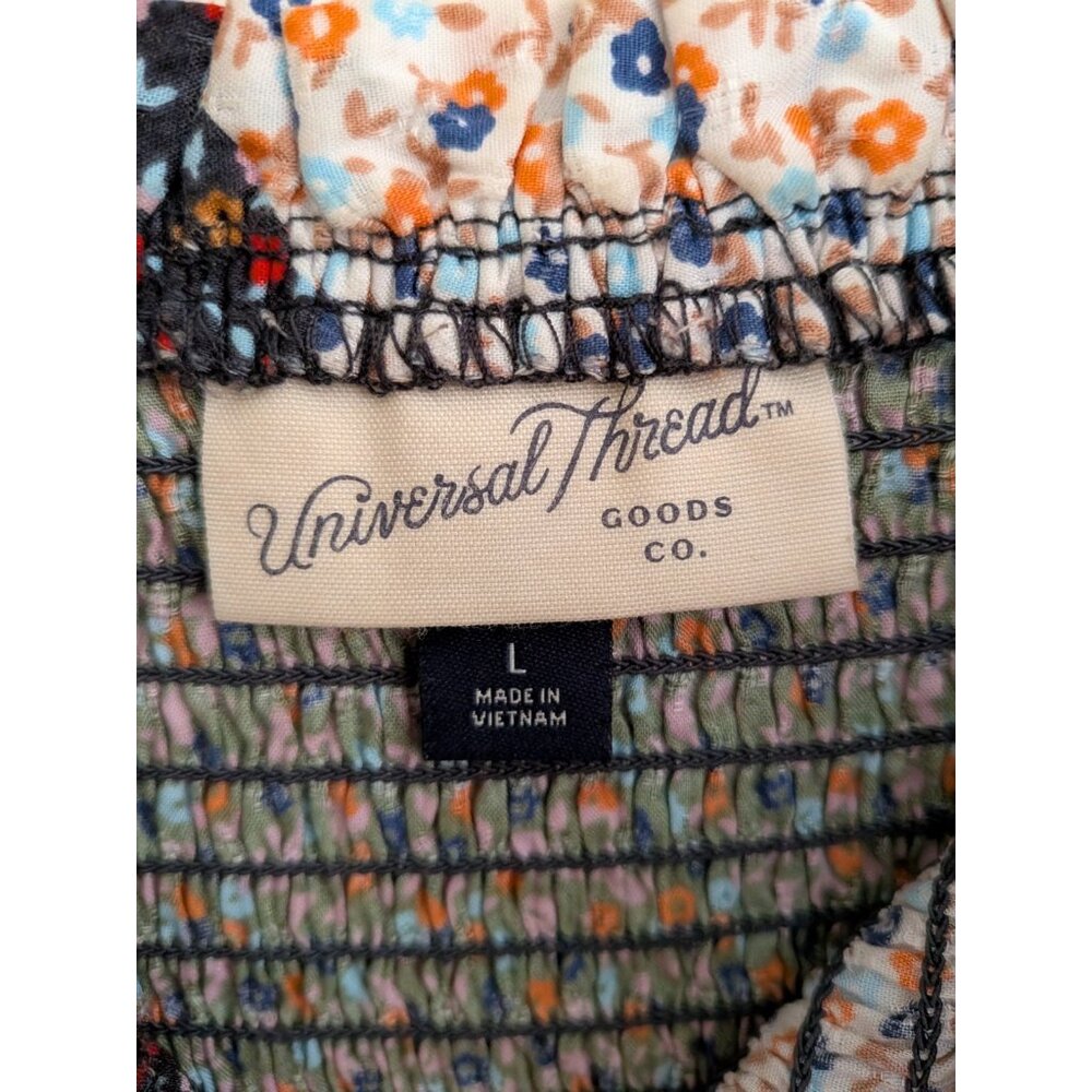 Universal Thread Patchwork Ditsy Floral Smocked D… - image 4